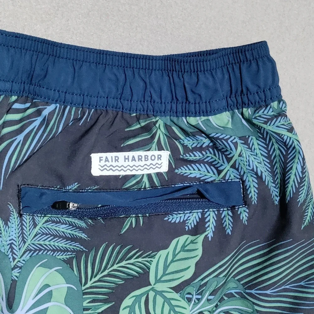 Fair Harbor Anchor Swim Trunks Mens‎ XL Tropical Floral Lined Pockets Drawstring